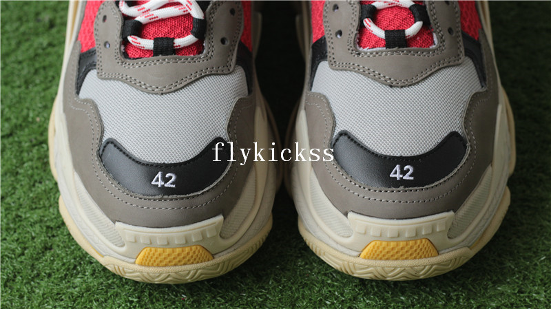Balenciaga 2017 Fall Winter Triple-S Grey Red